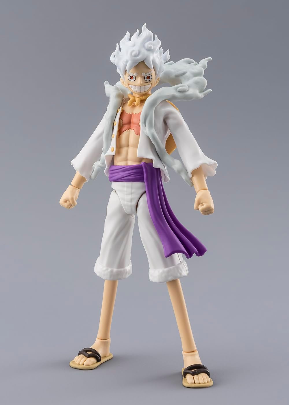 Anime Heroes Luffy Gear 5 Action Figure - 17cm Articulated Figure with Extra Accessories - Perfect Gift for One Piece Fans!