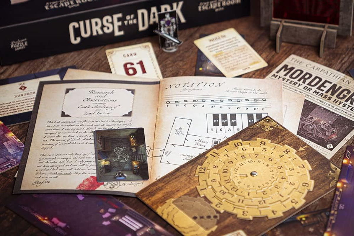 Curse of the Dark: Thrilling Escape Room Strategy Game for Ages 14+ for 1-6 Players - 180 Minutes of Immersive Fun!