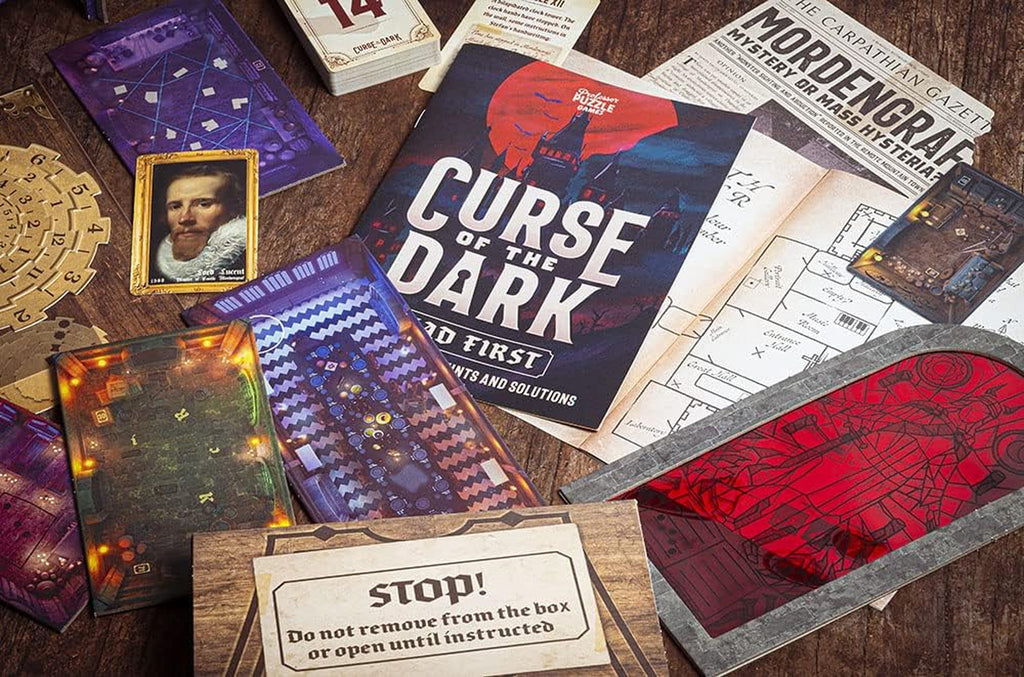 Curse of the Dark: Thrilling Escape Room Strategy Game for Ages 14+ for 1-6 Players - 180 Minutes of Immersive Fun!