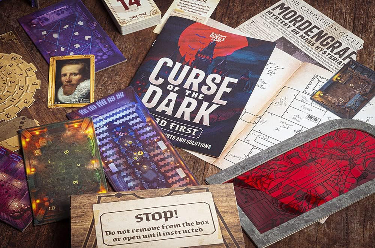 Curse of the Dark: Thrilling Escape Room Strategy Game for Ages 14+ for 1-6 Players - 180 Minutes of Immersive Fun!