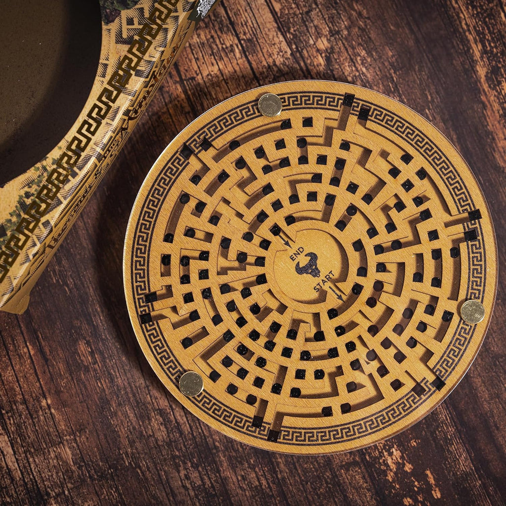 Engaging Myths & Legends Theseus and the Minotaur Wooden Puzzle | Challenging Labyrinth Brainteaser for Adults & Teens