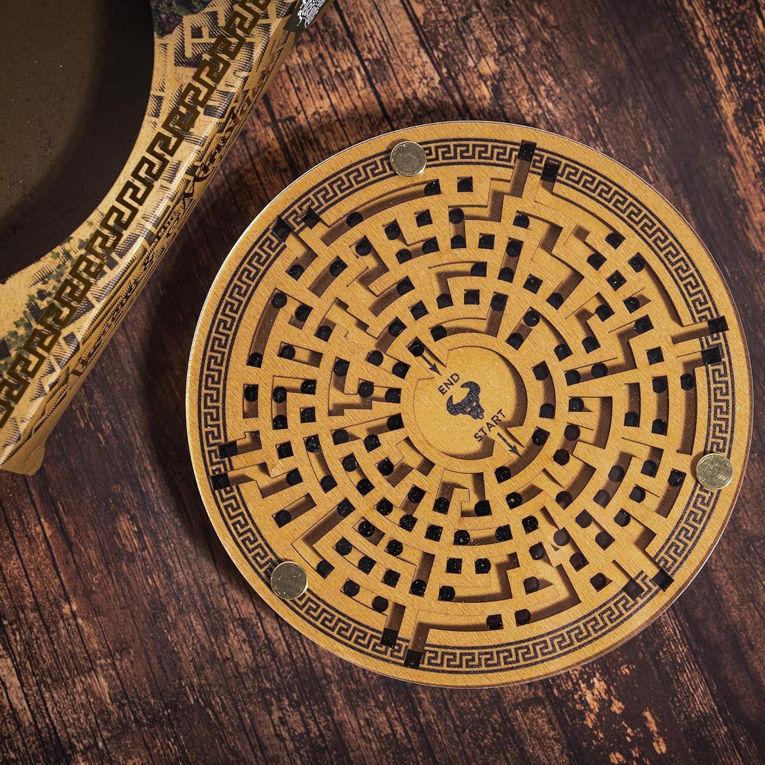 Engaging Myths & Legends Theseus and the Minotaur Wooden Puzzle | Challenging Labyrinth Brainteaser for Adults & Teens