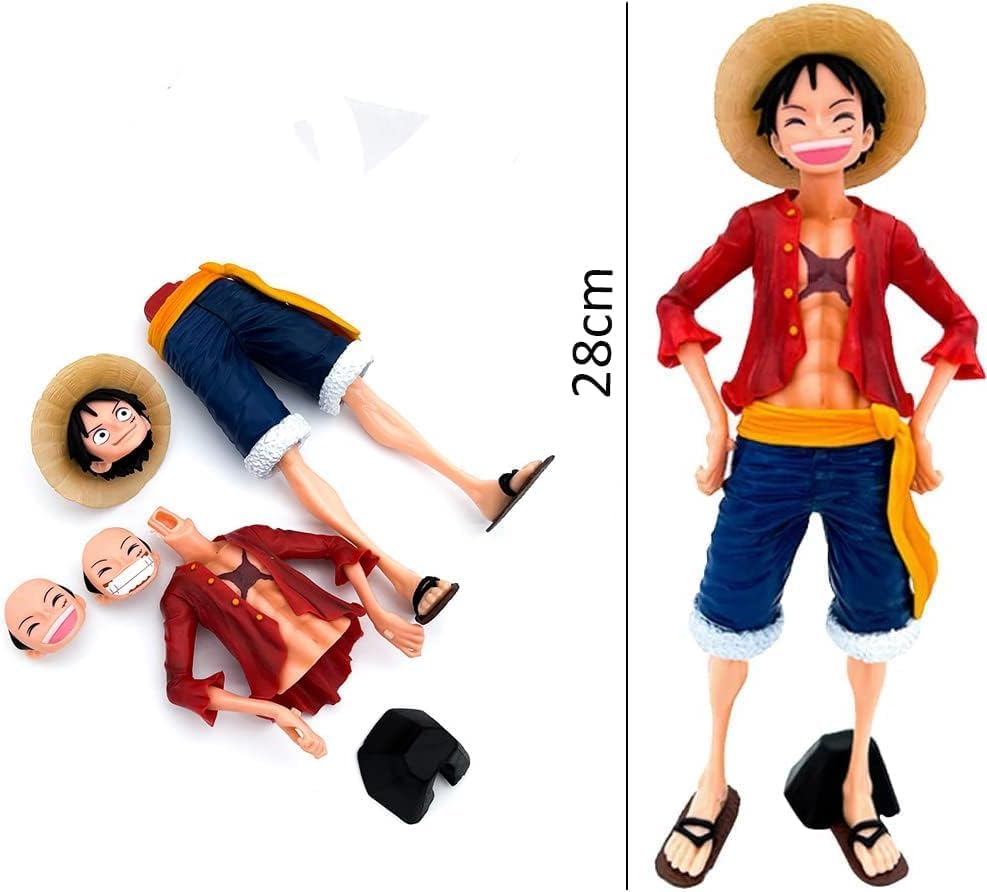 One Piece Luffy Anime Action Figure - 28cm PVC Collectible Model Statue for Home Decor & Kids' Gifts