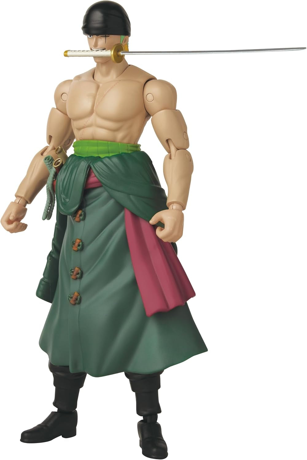 Anime Heroes Roronoa Zoro Action Figure - 17cm Articulated 3 Swords Style with Extra Accessories | One Piece Pirate Toy Collectible
