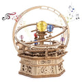 Create Your Own Magical Rotating Starry Night Music Box: 3D Wooden Puzzle Assembly Kit for Ages 14 and Up
