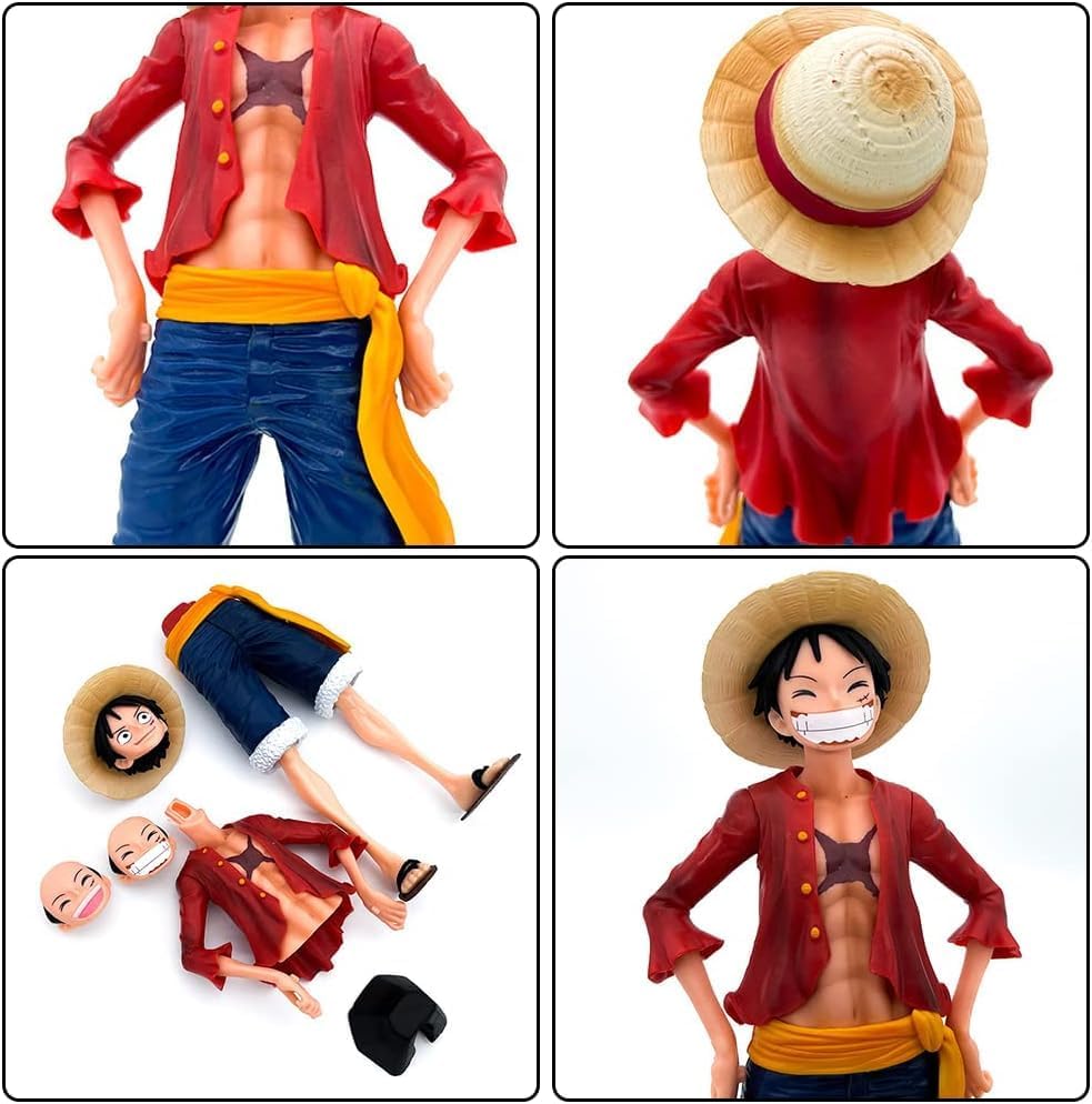 One Piece Luffy Anime Action Figure - 28cm PVC Collectible Model Statue for Home Decor & Kids' Gifts