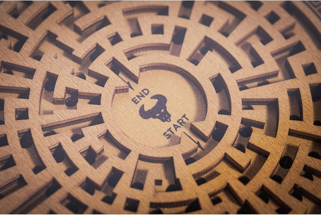 Engaging Myths & Legends Theseus and the Minotaur Wooden Puzzle | Challenging Labyrinth Brainteaser for Adults & Teens
