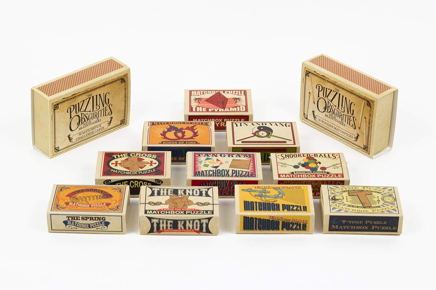 Puzzling Obscurities: 10 Matchbox Brainteasers & 50 Mind-Bending Challenges for Endless Fun!