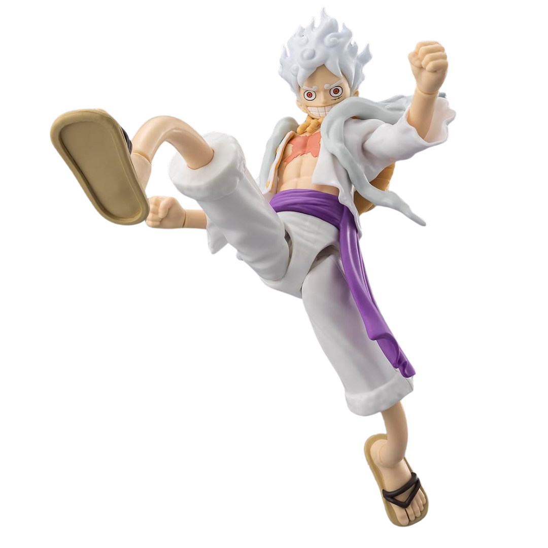 Anime Heroes Luffy Gear 5 Action Figure - 17cm Articulated Figure with Extra Accessories - Perfect Gift for One Piece Fans!