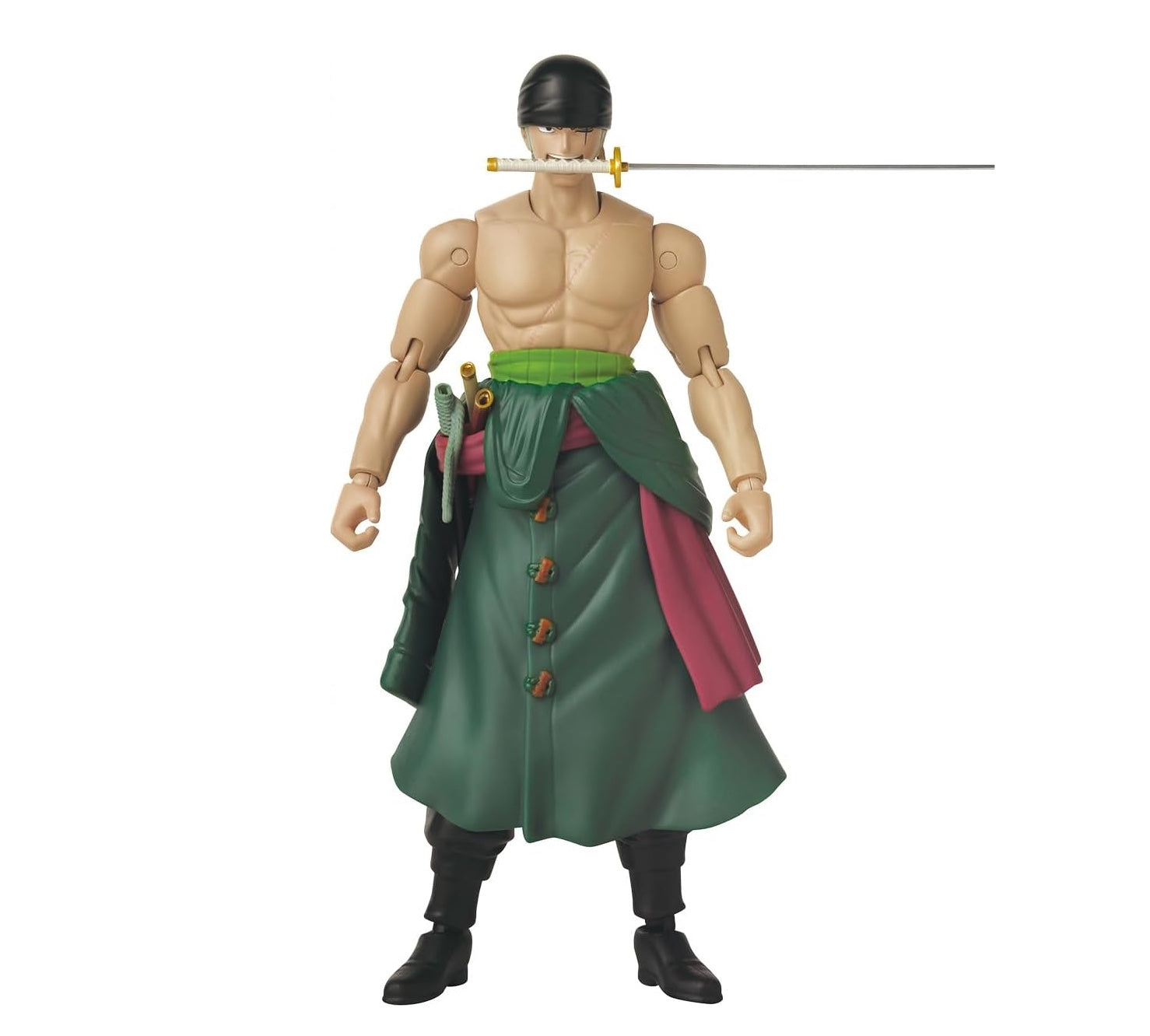 Anime Heroes Roronoa Zoro Action Figure - 17cm Articulated 3 Swords Style with Extra Accessories | One Piece Pirate Toy Collectible