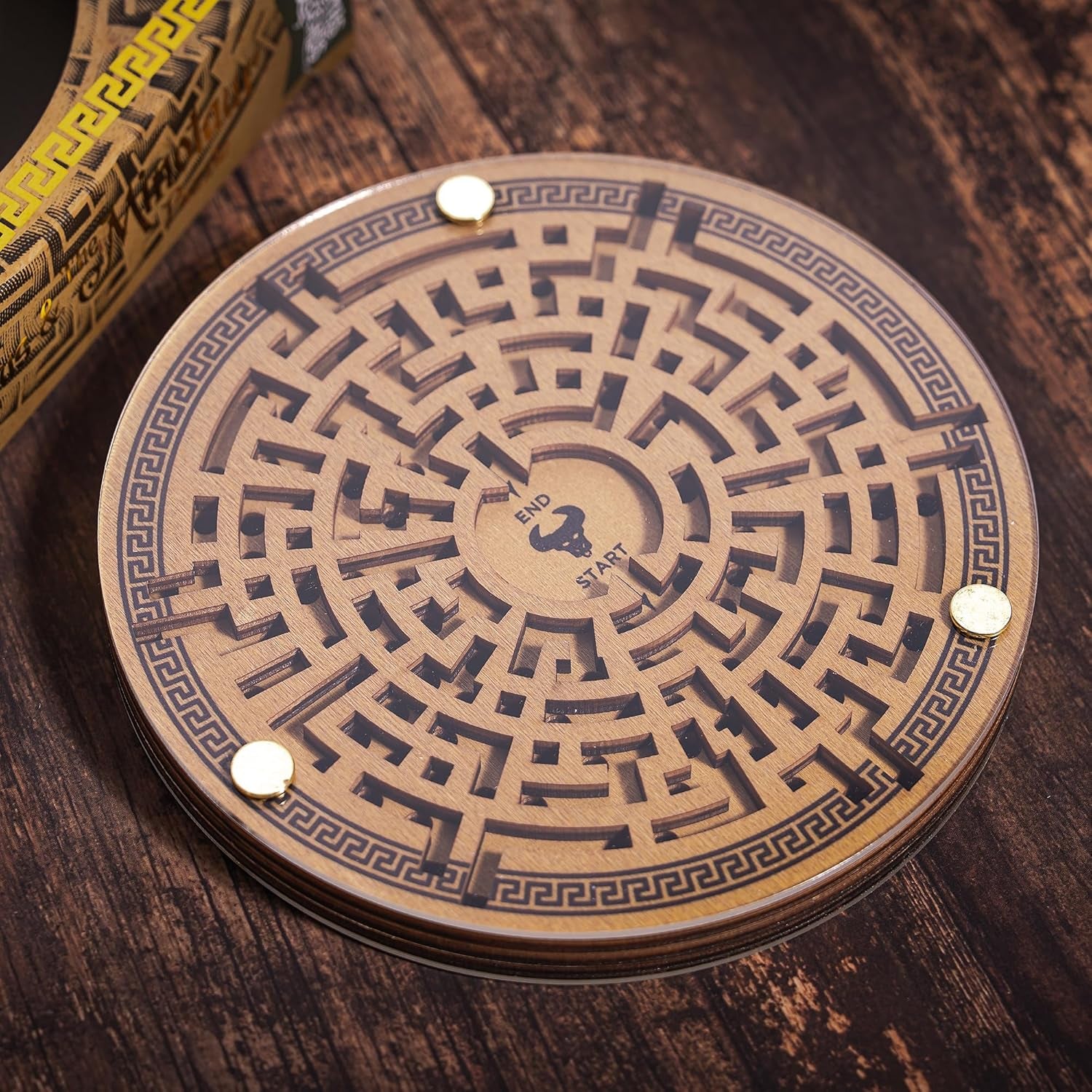 Engaging Myths & Legends Theseus and the Minotaur Wooden Puzzle | Challenging Labyrinth Brainteaser for Adults & Teens