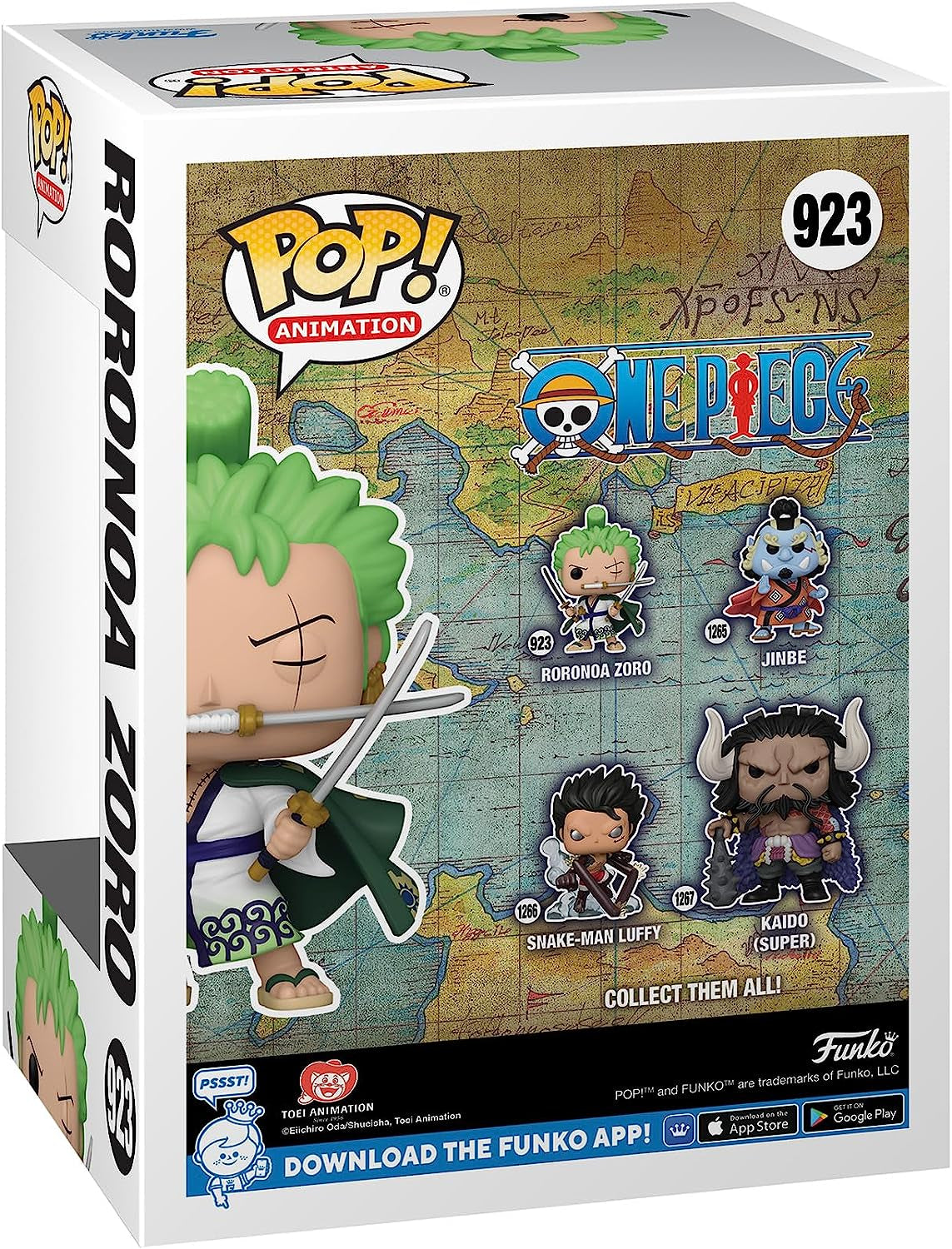 POP! Animation: Roronoa Zoro Collectible Vinyl Figure - Official One Piece Merchandise - Perfect Gift for Kids & Adults - Ideal for Collectors and Display