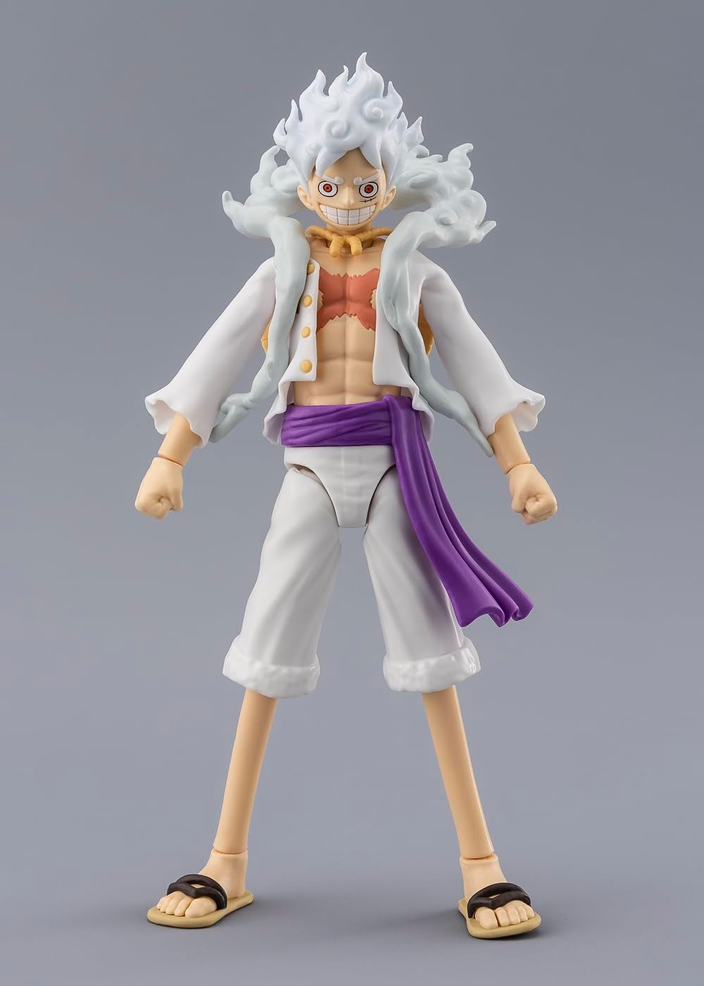Anime Heroes Luffy Gear 5 Action Figure - 17cm Articulated Figure with Extra Accessories - Perfect Gift for One Piece Fans!
