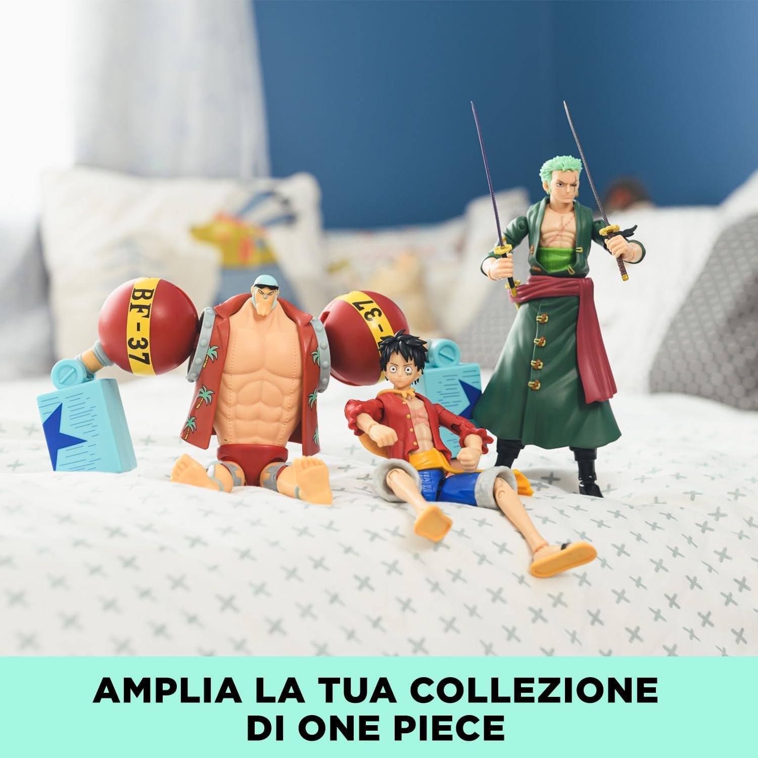 Anime Heroes Roronoa Zoro Action Figure - 17cm Articulated 3 Swords Style with Extra Accessories | One Piece Pirate Toy Collectible